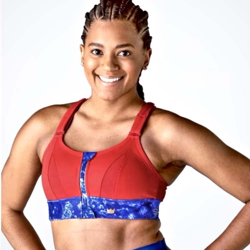 NWOT SheFit Ultimate Sports Bra 2 Luxe 2XL Flame Red Wonder Woman High Impact